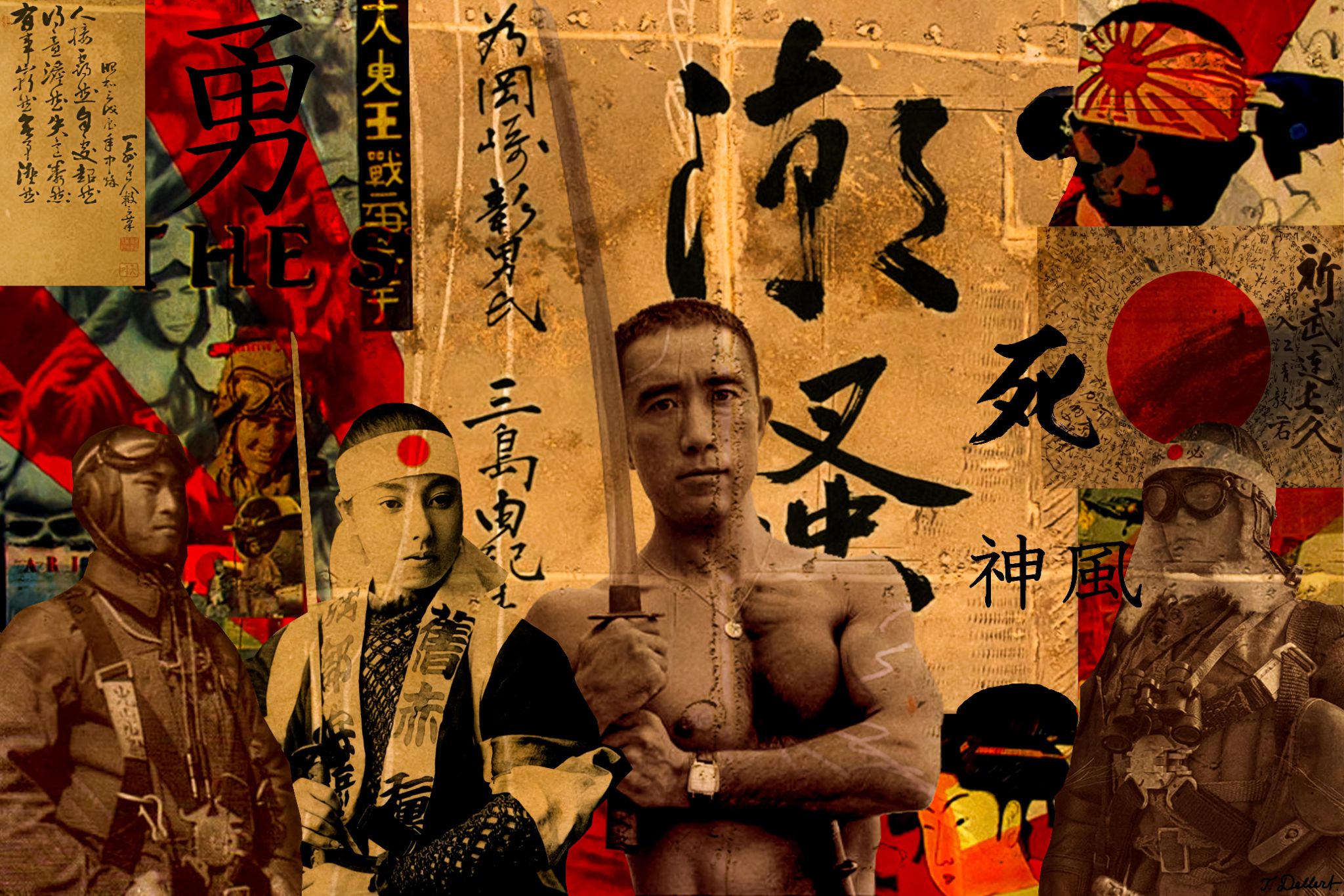 Small 40 x 60 Worrior Mishima the last Samurai